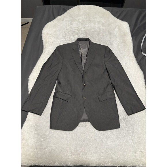 Hugo Boss Other - Hugo Boss Men's Gray Striped Sport Blazer Wool Jacket Size 36S READ